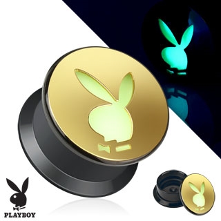 Šperky4U Akrylátový plug do ucha Playboy - PL01165-12