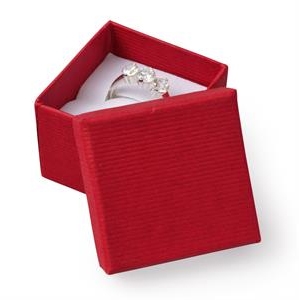 Darčeková krabička na prsteň - červená