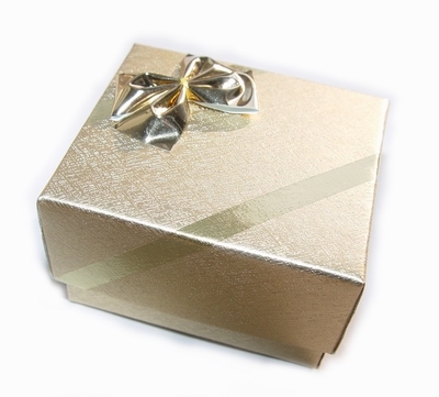 Darčeková krabička na prsteň - zlatá