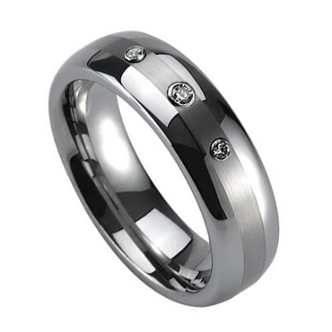 NUBIS® NWF1026 Dámský snubní prsten se 3mi zirkony - velikost 58 - NWF1026-Zr3-58