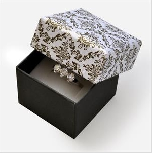 Darčeková krabička na prsteň - ornamenty