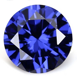 CZ kubický zirkon - dark tanzanite, pr. 2.00 mm