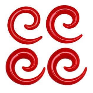 Roztahovák do ucha - spirála červená