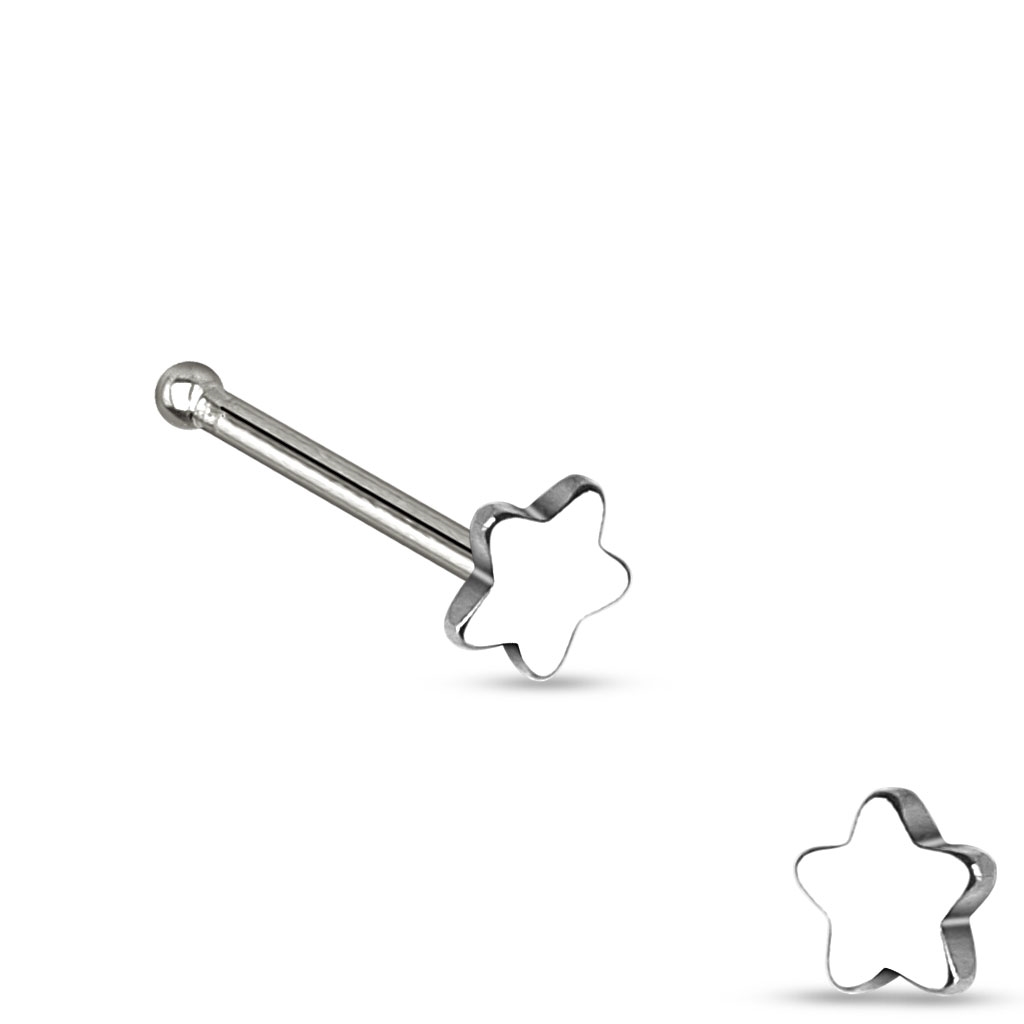 Piercing do nosa - hviezda