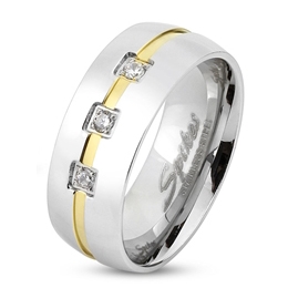 Šperky4U Pánský prsten šíře 8 mm - velikost 68 - OPR1515-68