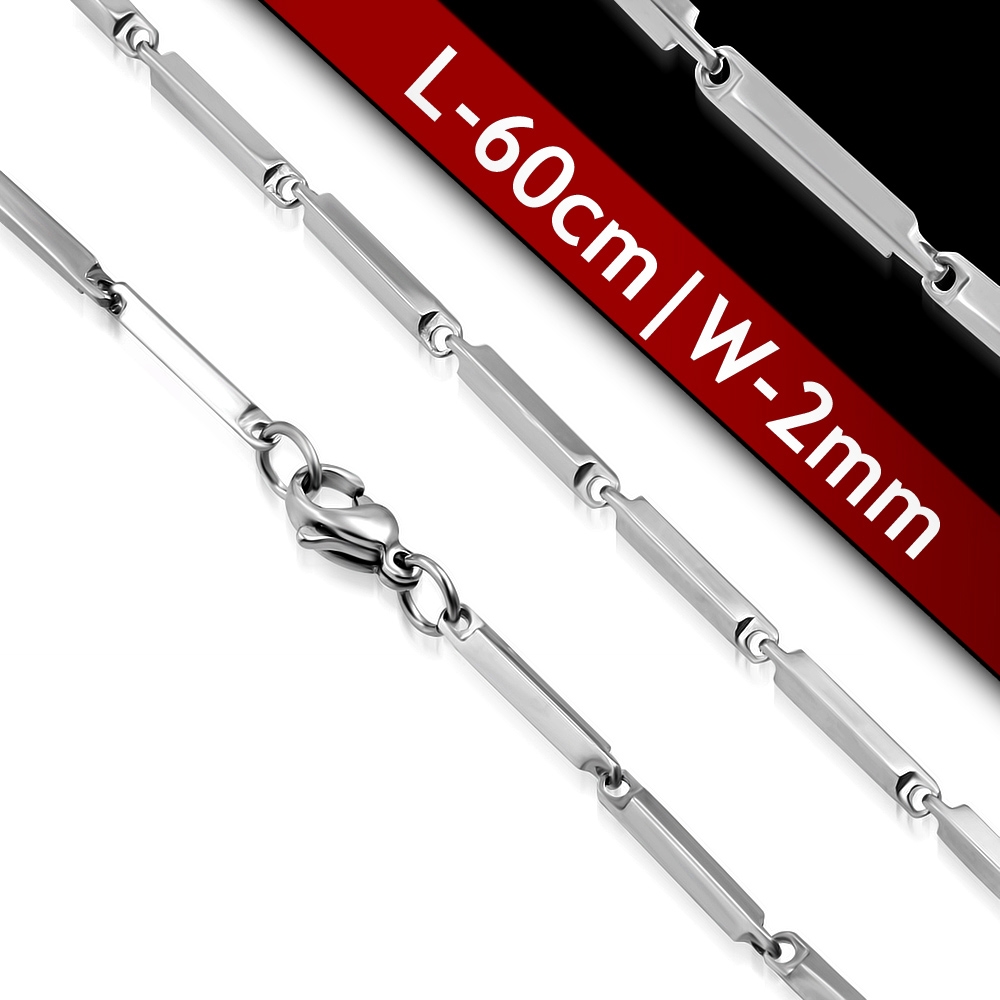 Šperky4U Ocelový řetízek, tl. 2 mm, délka 60 cm - OPE1199-020-60
