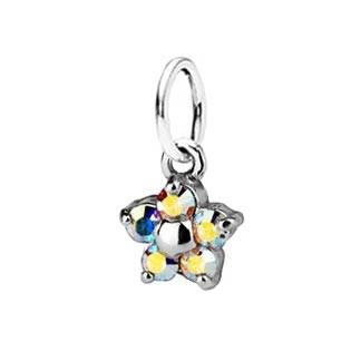 Dětský přívěšek kytička, Crystals from SWAROVSKI®, CRYSTAL AB