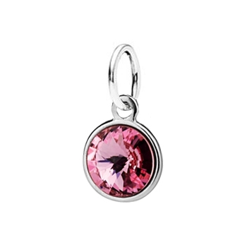 Šperky4U Stříbrný přívěšek s kamenem Crystals from SWAROVSKI®Light Rose - CS3700-LR