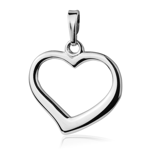 Šperky4U Stříbrný přívěšek srdce - ZB51610