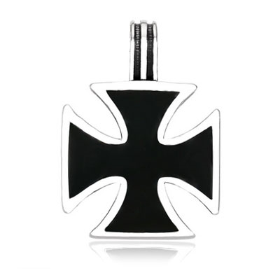 Šperky4U Ocelový přívěšek - maltézský kříž - OPP1172