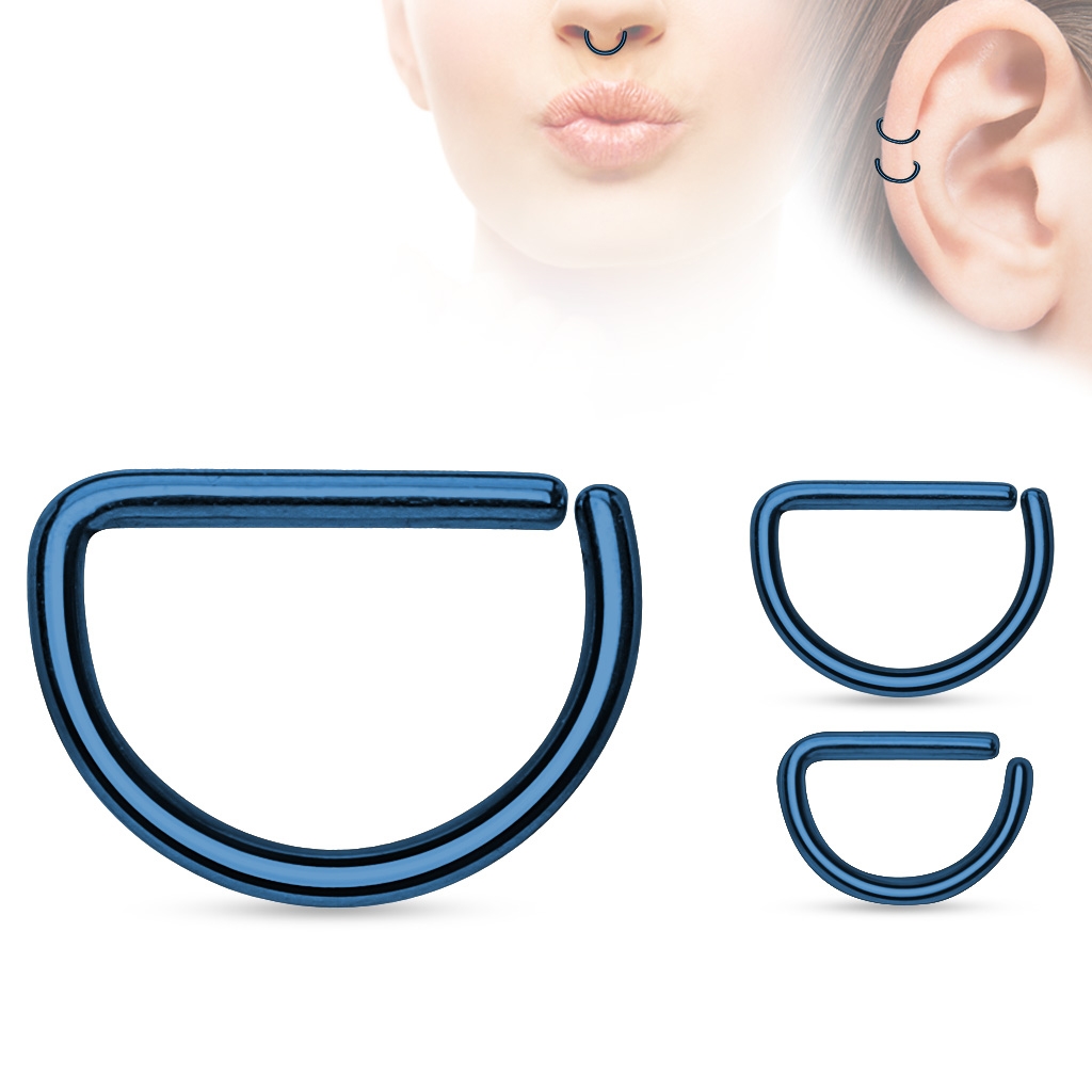 Šperky4U Piercing do nosu/ucha modrý - N01047-1208