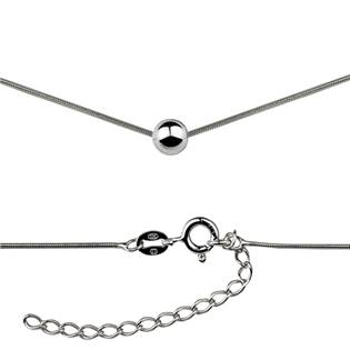 Stříbrný náhrdelník - řetízek s kuličkou