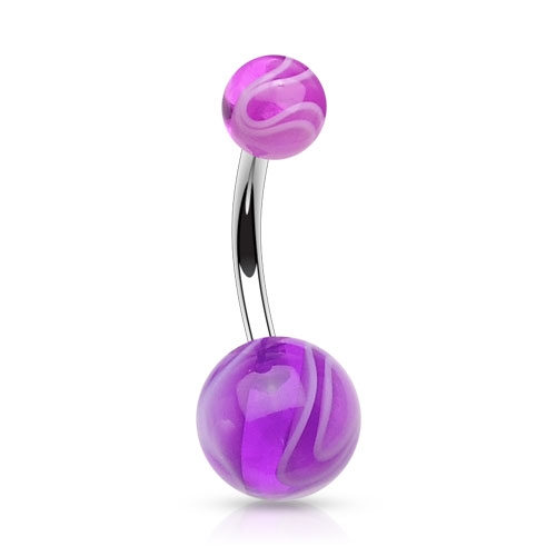 Šperky4U Piercing do pupíku - banánek - BA01015-A