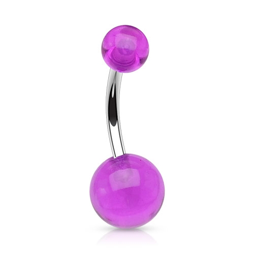 Šperky4U Piercing do pupíku - banánek - BA01017-A