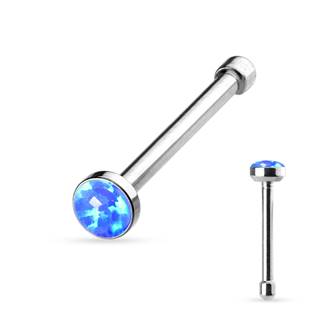 Piercing do nosu - modrý opál
