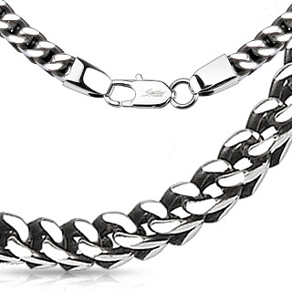 Šperky4U Pánský ocelový řetěz, tl. 6 mm, délka 60 cm - OPE1070-060-60