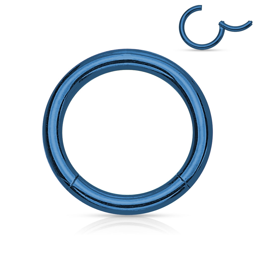Šperky4U Piercing segment kruh - modrý - K01039B-1210