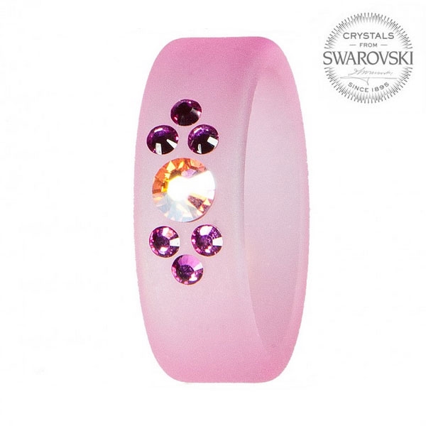 Prsteň s kryštálmi Swarovski ®, ROSE, veľ. 56