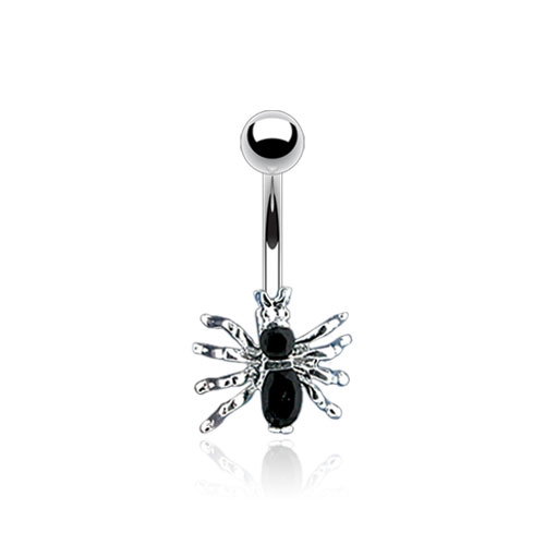 Šperky4U Piercing do pupíku - pavouček - WP01118-K