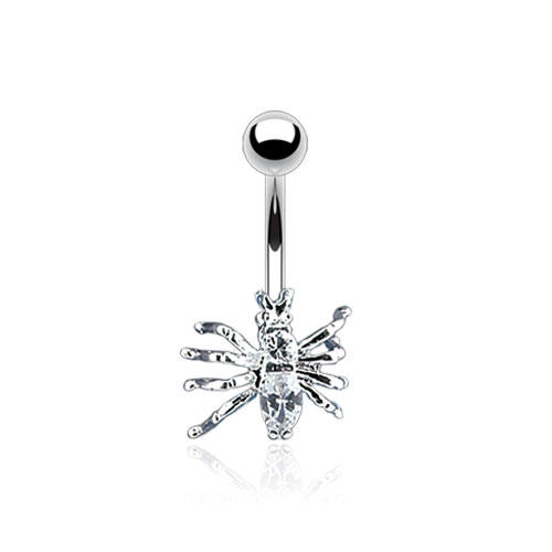 Šperky4U Piercing do pupíku - pavouček - WP01118-C