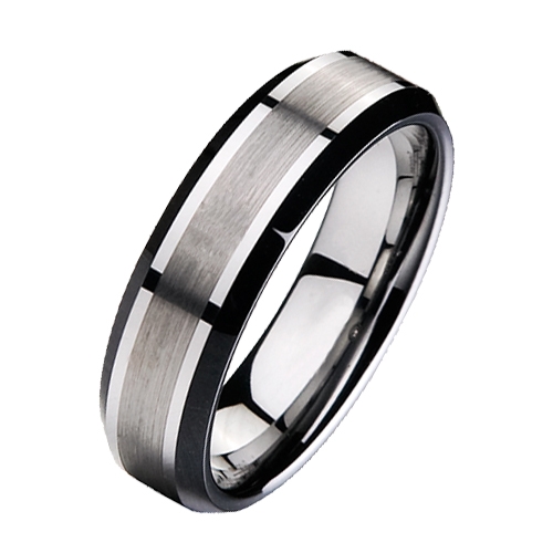 NUBIS® Wolframový prsten, šíře 7 mm - velikost 51 - NWF1014-7-51