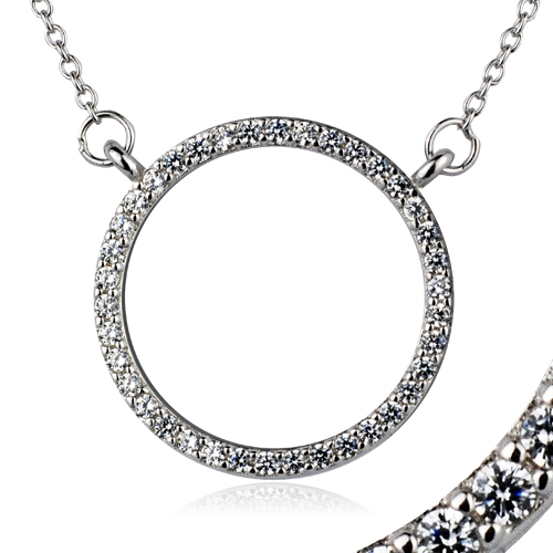 Šperky4U Stříbrný řetízek s kroužkem a zirkony - ZB87757