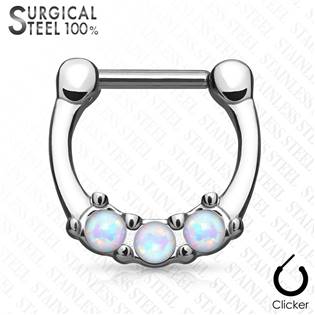 Ocelový piercing do nosu - septum