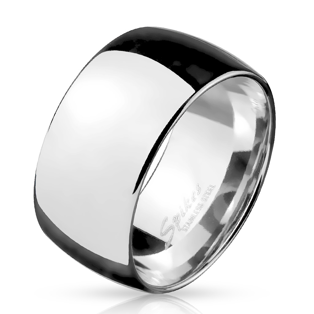 Šperky4U Pánský ocelový prsten šíře 10 mm - velikost 60 - OPR1655-60
