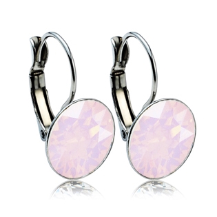 Šperky4U Ocelové náušnice - Pink Opal - NBSS012