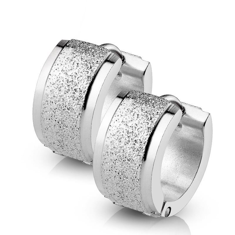 Šperky4U Ocelové náušnice - kroužky - OPN1215-ST