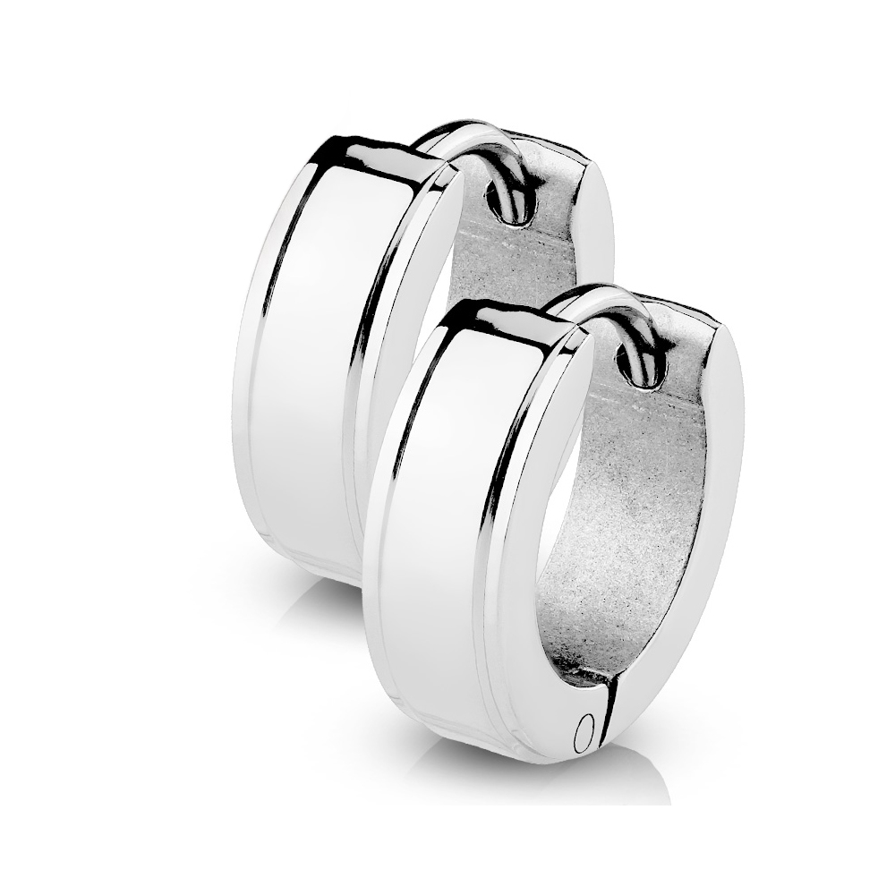 Šperky4U Ocelové náušnice - kroužky - OPN1312-ST