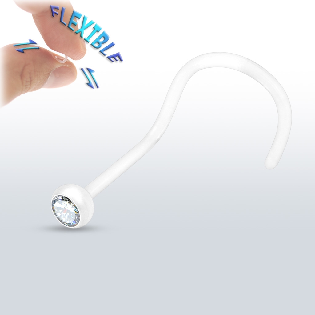 Šperky4U Piercing do nosu BioFlex - N01060-C