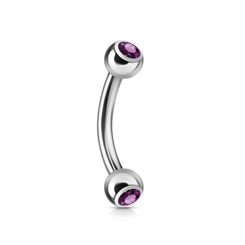 Šperky4U Piercing do obočí 1,2 x 8 mm - OB01004-A