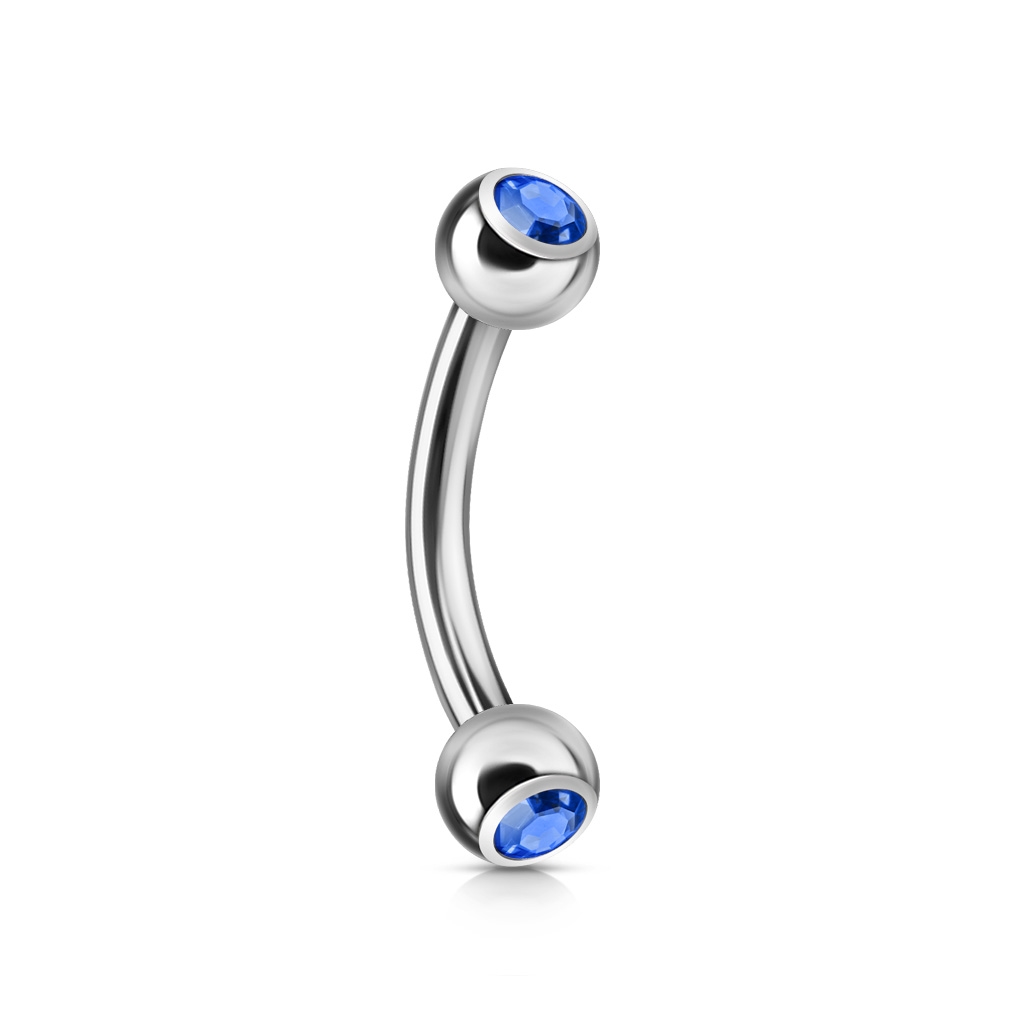 Šperky4U Piercing do obočí 1,2 x 8 mm - OB01004-B