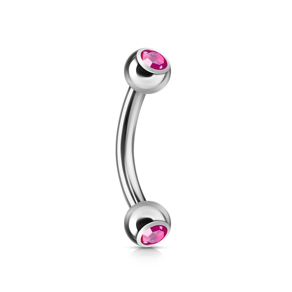 Šperky4U Piercing do obočí 1,2 x 8 mm - OB01004-F