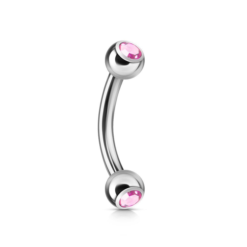 Šperky4U Piercing do obočí 1,2 x 8 mm - OB01004-P