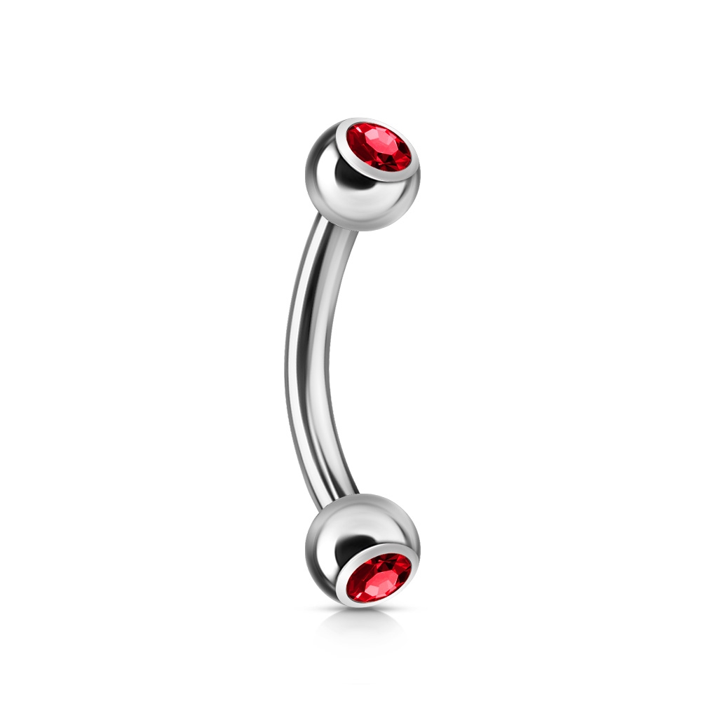 Šperky4U Piercing do obočí 1,2 x 8 mm - OB01004-R