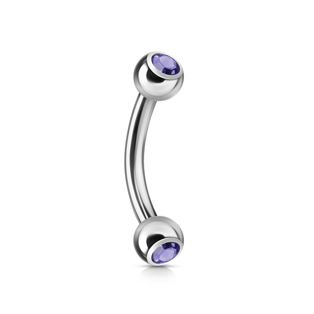 Šperky4U Piercing do obočí 1,2 x 8 mm - OB01004-TZ