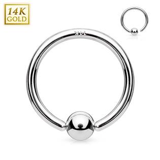 Zlatý piercing - kruh, Au 585/1000