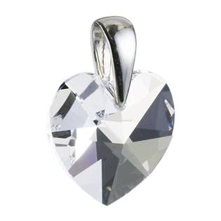 Stříbrný přívěšek srdce z dílny Crystals from Swarovski® Crystal 10x10 mm