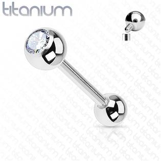 Piercing činka titan zirkon