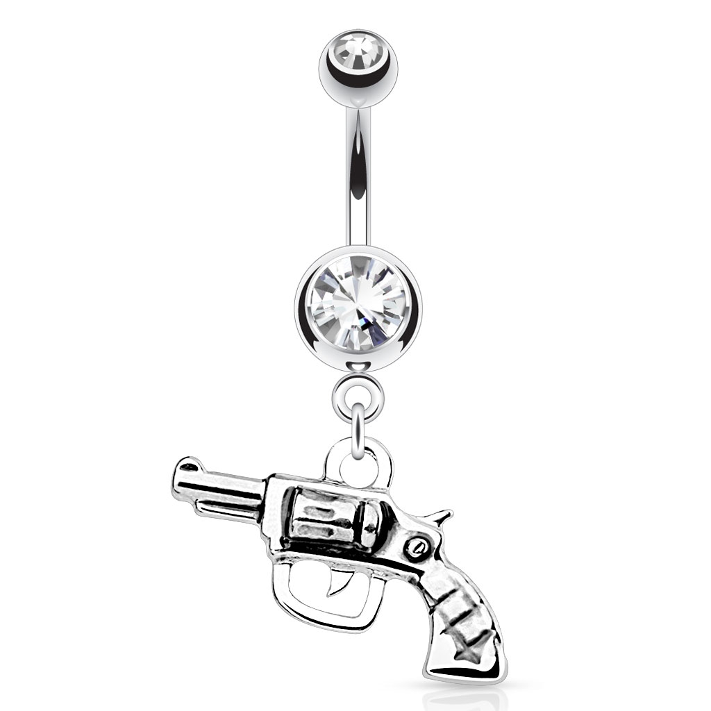 Piercing do pupku - revolver