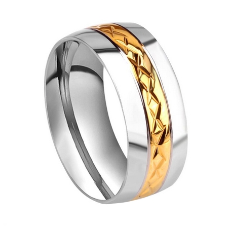 Šperky4U Pánský ocelový prsten, šíře 8 mm - velikost 60 - OPR0034-P-60