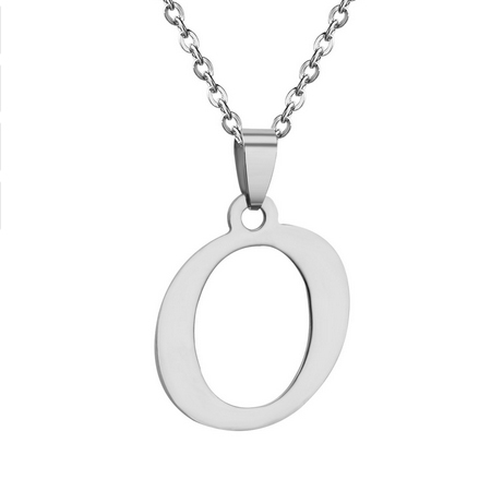 Šperky4U Ocelový řetízek s přívěškem iniciálou O - OPD0012-O