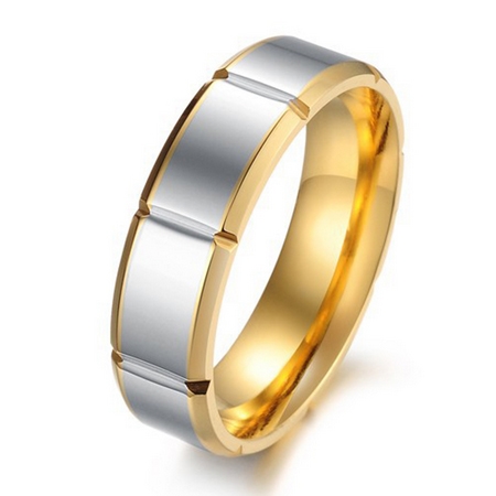 Šperky4U Pánský ocelový prsten, šíře 6 mm - velikost 57 - OPR0052-P-57