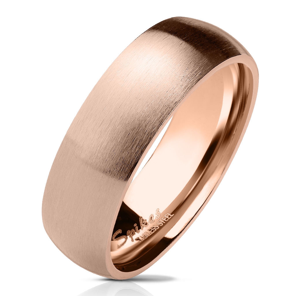 Šperky4U OPR0071 Dámský zlacený prsten matný - velikost 49 - OPR0071-6-49