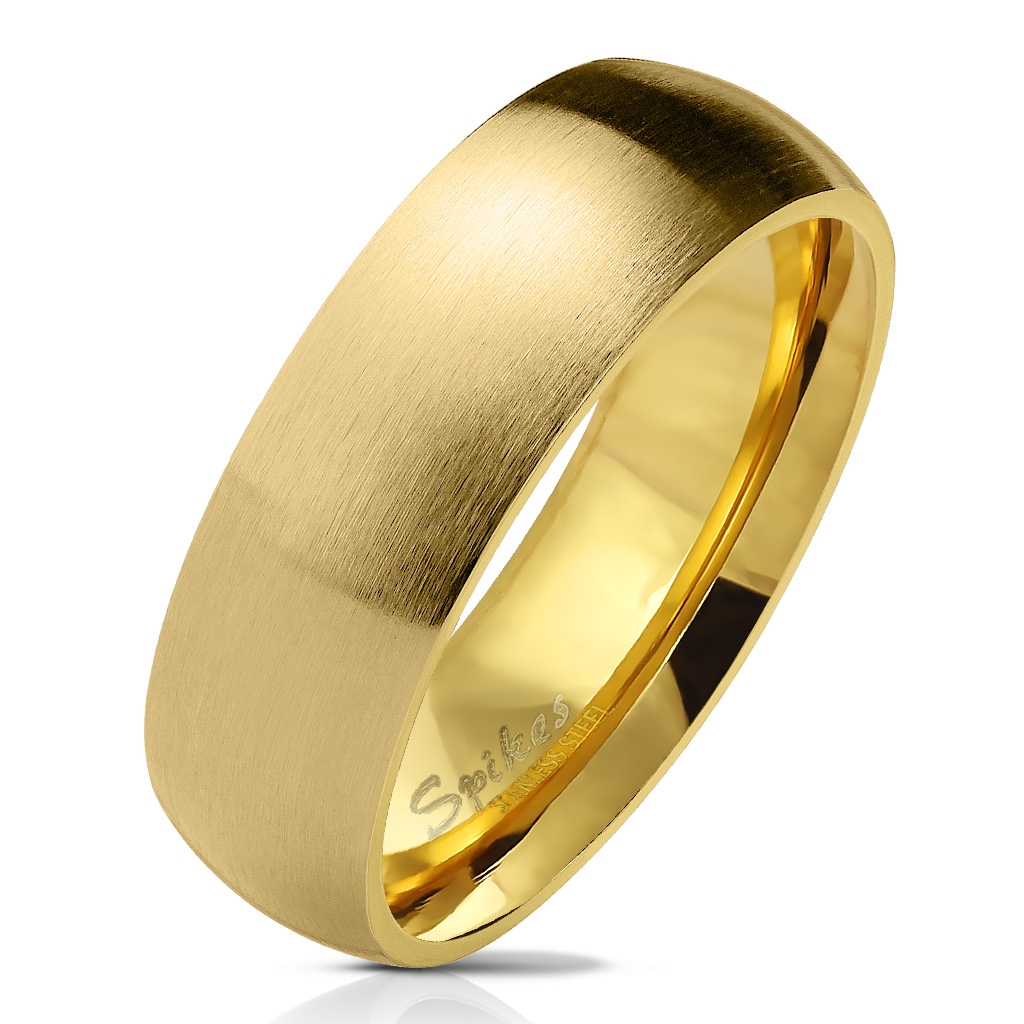 Šperky4U OPR0070 Pánský zlacený snubní prsten - velikost 57 - OPR0070-6-57