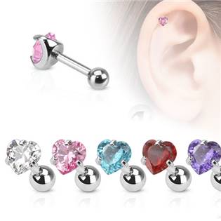 Cartilage piercing do ucha srdíčko