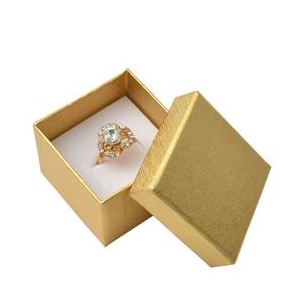 Darčeková krabička na prsteň alebo náušnice - zlatá