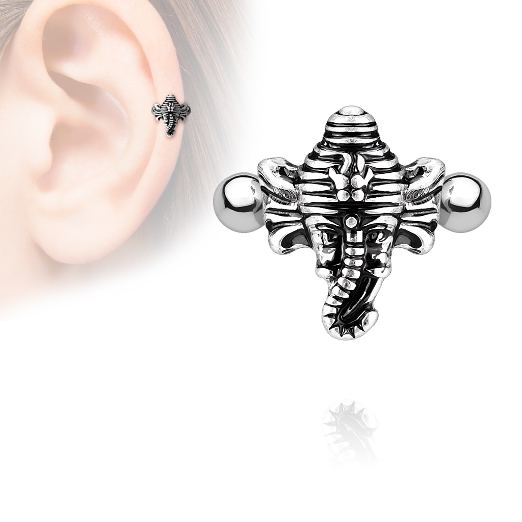 Šperky4U Cartilage piercing do ucha - slon - CP1023